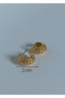 Heliophilia Silver Pendientes KPEGMSA1429 de Latón Color Dorado con Laca